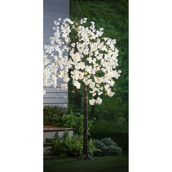 Weeping Cherry Tree 84 LED Lights, 6'