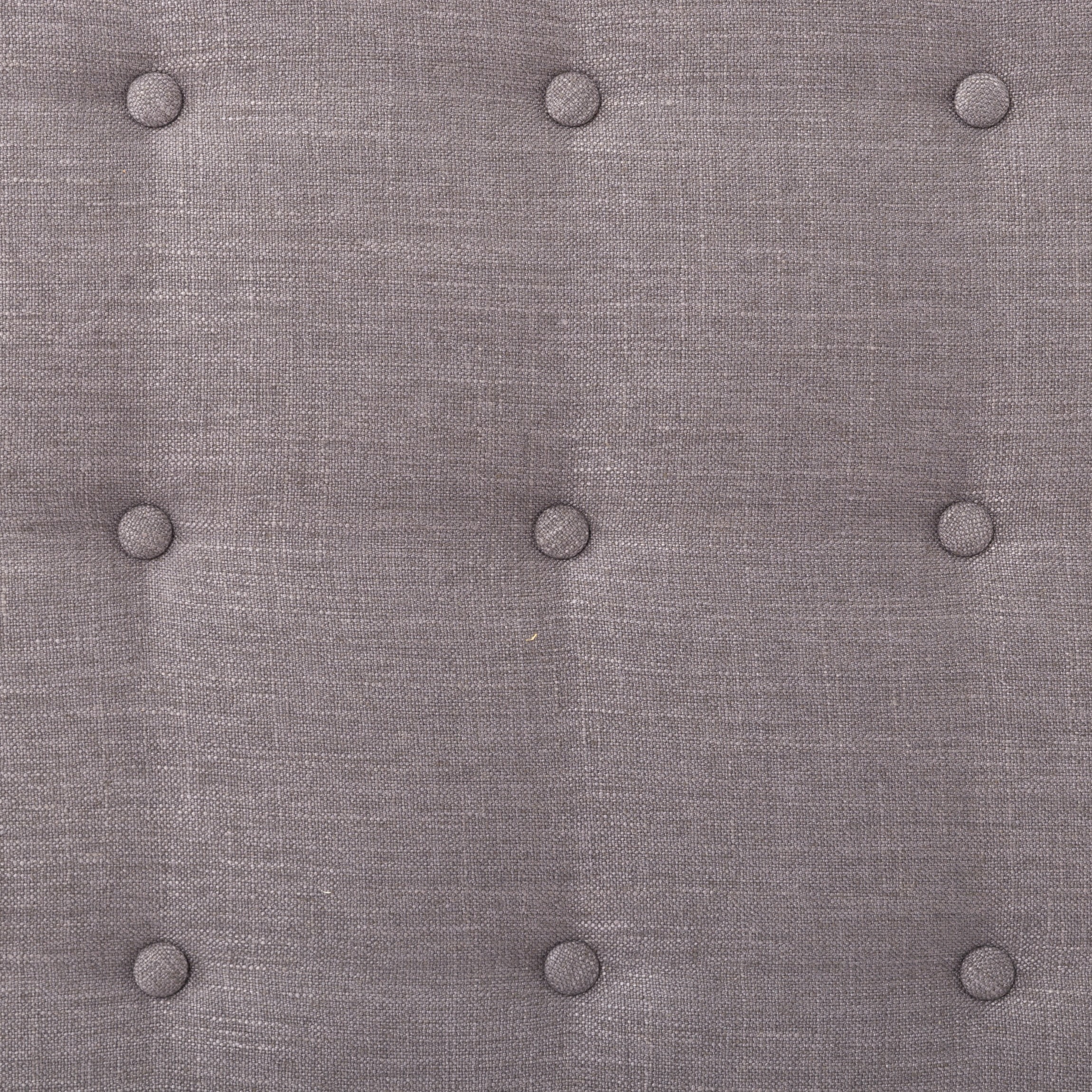 BSHTI Upholstered Headboard for King Bed, Linen Fabric,Tufted Button Design for Bedroom, Adjustable Foam Headboard for King Bed, Easy Assembly, Grey