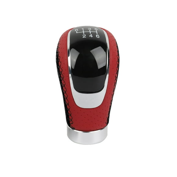 fastboy PU Leather Auto Gear Shift Knob Portable Replacement 5 Speeds Stylish Universal Fashionable Automotive Lever Accessories Black Red Wire Red Black Wire