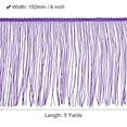 thumbnail image 2 of Uxcell 5 Yards 6 Inch Chainette Fringe Trim Tassel Sewing Trim for Clothes, Dark Purple, 2 of 6