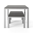 thumbnail image 4 of Afuera Living 3-Piece Modern Aluminum Outdoor Bistro Set in Silver, 4 of 10