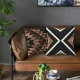 thumbnail image 2 of Aztec Western Wooden Print Farmhouse Throw Pillow Covers 18x18 Inch Modern Outdoor Pillow Case Soft Cushion Covers Set of 2 for Sofa Living Room Home Decorative Black, 2 of 6