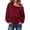 Red, variant on Off The Shoulder Top Sweatshirt Oversized Long Sleeve Ruffled Drawstring Waist Tops, Boat Neck, Soft, Cozy, Casual Y2K Street Lounge Style Khaki S by Duoif