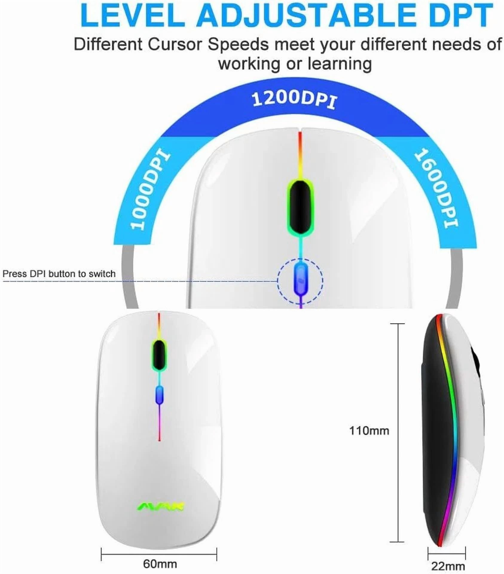 BUTTERFLY- Wireless Bluetooth Mouse, Rechargeable Usb Optical Mouse, Led Slim Dual Mode(Blu
