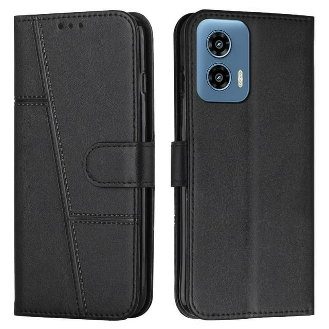Funda Flip para FOXDOCK Motorola Moto G34 5G – Carcasa delgada y resistente a impactos con soporte para uso diario y profesional