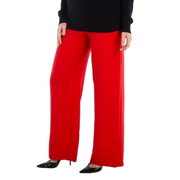 Burberry Wide-Leg Tailored TB Trousers, Brand Size 6 (US Size 4)