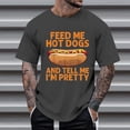 thumbnail image 2 of CONZONE Mens Tshirts Short Sleeve T-Shirts for Men Crew Neck Funny Hotdog Graphic Casual Summer Tee Tops, 2 of 4