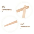 thumbnail image 3 of 100 pares de pinzas de madera para pan, fáciles de usar, pinzas de entrenamiento para palillos, utensilios de madera desechables para principiantes, para servir repostería y comida, 3 of 7
