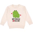 thumbnail image 2 of Inktastic My Uncle Loves Me Frog Toddler Sweatshirt, 2 of 4