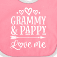 thumbnail image 4 of Inktastic Grammy and Pappy Love Me Girls Granddaughter Girls Baby Bib, 4 of 4