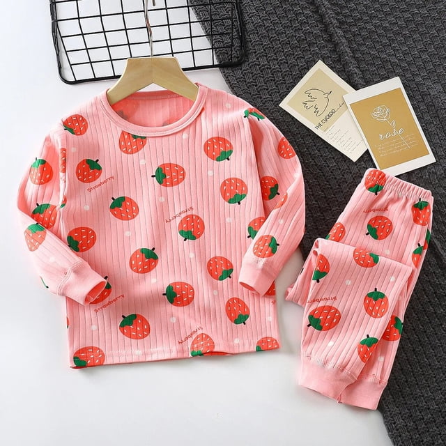 Conjuntos de pijamas de Navidad para niños, 4, 6, 8 y 10 años, ropa interior térmica de algodón para invierno