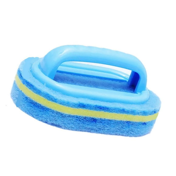 Injueey Cepillo de esponja con mango azul para cocina, limpieza de paredes de vidrio, cepillo de baño, mango de esponja, cepillo inferior para bañera, Juegos de accesorios de baño Injueey HA006903-00
