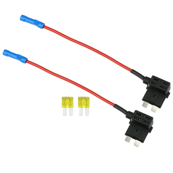 Unique Bargains 1Pack 12V Standard Fuse Adapter Tap Fuse Kit with 2pcs 20A Blade Style Fuse Metal for Cars Boats