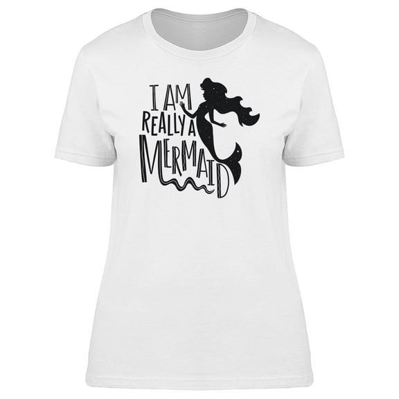 Mythical Long Hair Mermaid T-Shirt Women -Image by Shutterstock, Female 3X-Large