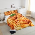 thumbnail image 4 of Spaghetti Noodles Comforter Set Twin Adults,Chicken Pasta Noodles Bedding Set Funny Decor for Bedroom,Realistic Food Bedding Comforter Sets Noodle Quilt Bed Set 2Pcs, 4 of 5