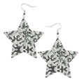 thumbnail image 6 of Leather Earrings Dangle For Women Camouflage Trendy Star Earrings Lightweight Fashion, 6 of 6