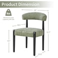 thumbnail image 2 of Usaint Mid Century Modern Dining Chairs Set of 6 Upholstered Fabric Kitchen Chairs with Solid Wood Legs for Dining Room Bedroom Study,Green, 2 of 7