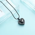 thumbnail image 4 of Heart With Crystal Setting Cremation Pendant Small Urns For Ashes Urn Necklace, 4 of 6