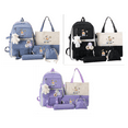 thumbnail image 2 of GSHIBOOK Code: #181 5in1 Set Cute Middle School Student Canvas Women's School Bag, 2 of 5