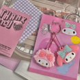 thumbnail image 3 of Sanrio Anime Melody pompón Purin Hello Kitty llavero Kawaii Lindo bolso colgante suave llavero regalo, nuevo paquete de 2 piezas, 3 of 4