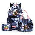 thumbnail image 1 of 3pcs Disney Toy Story Buzz Lightyear Colorful Backpack with Lunch Bag for Women Student Teenagers Rucksack School Bags Sets, 1 of 4