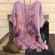 thumbnail image 2 of Gibobby Camisa&nbsp;Vaquera Verano Mujer Manga Corta Cuello Redondo Floral Impreso Top Suelto Camisetas Casual Túnica Camiseta Blusa（Rosa， XXL), 2 of 4