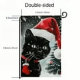 thumbnail image 3 of PHYHOO  Merry Christmas Black Cat Garden Flag Double Sided, Burlap Welcome Winter Tree Yard Flags for Xmas Outside Outdoor Decoration White, 3 of 6