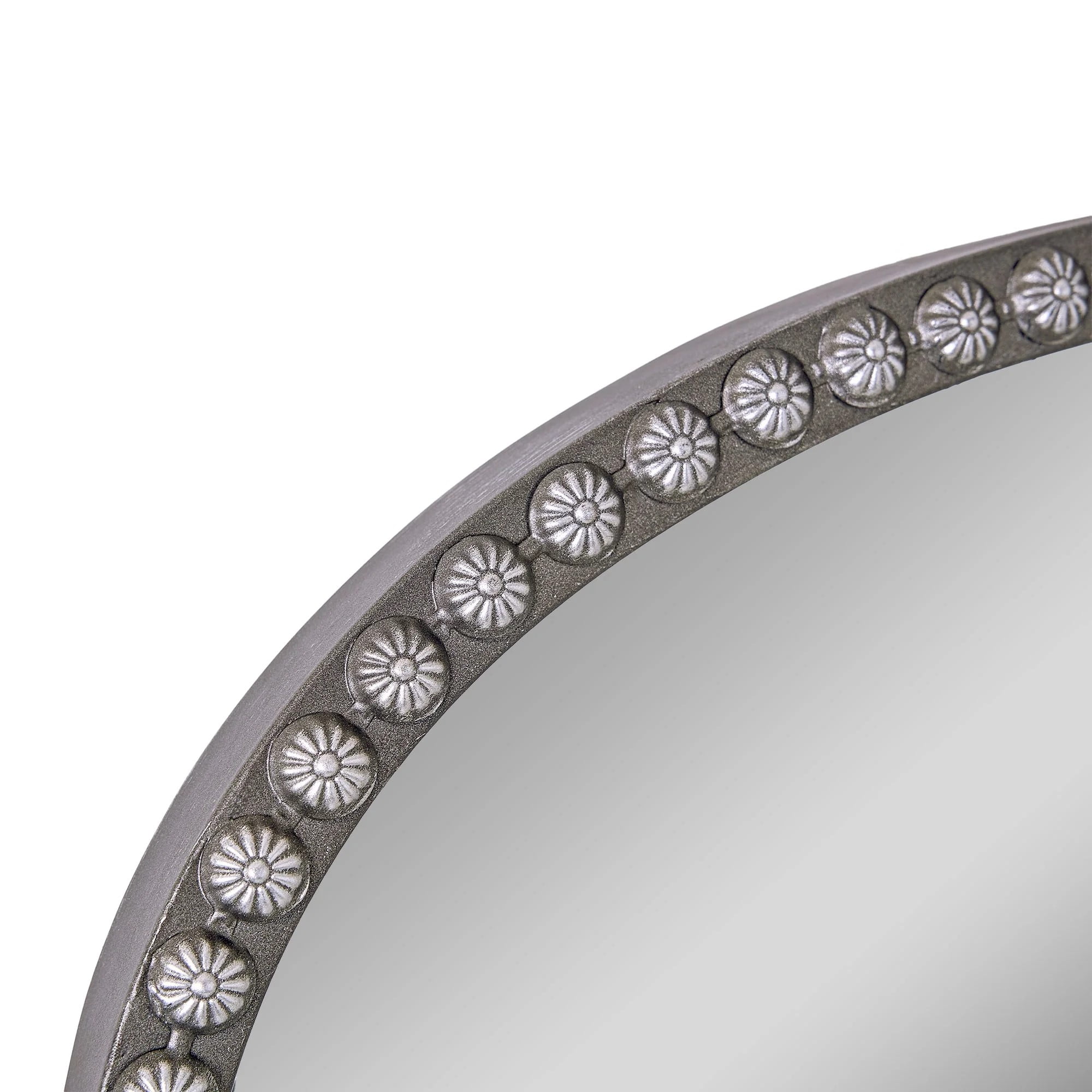 Crystal Art Gallery 24" x 34" Black Filigree Arch Mantel Decor Mirror