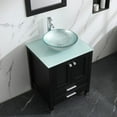 thumbnail image 2 of Walsport 24" Luxurious Bathroom Vanity and Sink Combo Cabinet with Silver Glass Vessel Sink and Faucet Pop Up Drain,Black, 2 of 10