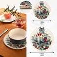 thumbnail image 2 of SKYSONIC Watercolor Christmas Ball Pot Holders Trivets, 2 Pcs Heat Resistant Trivets,Xmas Bird Cotton Thread Weave Mats for Hot Pads Pans Pot Bowl Teapot for Kitchen Decor, 2 of 7