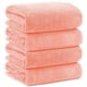 thumbnail image 1 of Toallas de baño de microfibra Orighty, paquete de 4 unidades, 69 x 137 cm, color rosa, 1 of 7