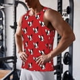 thumbnail image 5 of Susaid Bulldog Red Print Men's Sleeveless Workout Running Tank Top Dry Fit Athletic Gym Sports Swim Beach Muscle Bodybuilding Shirts-Medium, 5 of 7