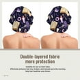 thumbnail image 2 of Yiaed Lavender Flowers Print Satin Bonnet Silk Bonnet Hair Bonnet for Sleeping Hair Bonnets, 2 of 6