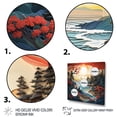 thumbnail image 3 of Designart "Papercut Wilderness by the Coast II" Nautical & Beach Floater Framed Wall Decor, 3 of 7