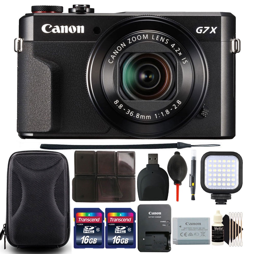 Canon G7X Mark II PowerShot 20.1MP Digital Camera (Black) + 32GB