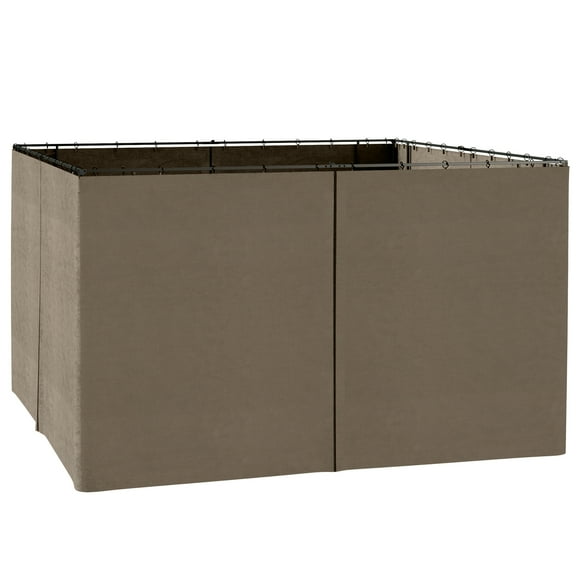 Outsunny 10' x 12' Gazebo Replacement Sidewall Set, 4 Panels, Brown