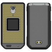 Case for CAT S22 Flip Phone, Nakedcellphone Slim Hard Shell Communicator Protector Cover - BOLDLY GOLD
