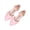 Pink, variant on Girls Dressy Heels Black Glitter Sandals Princess Gladiator Shoes with Transparent Bow Crystal Detail Heel Adjustable Strap Soft Sole Open Toe Party Footwear
