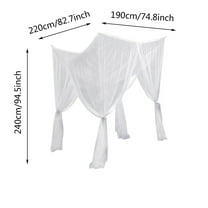 Large Bed Mosquito Net Bed Canopy With Secure Tie-Down Straps, Suitable For All Cribs Toddler Beds Standard Queen And King Size Beds, Breathable Lightweight Mesh For Insect