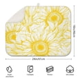 thumbnail image 2 of Microfibre Drying Mat for Kitchen Cute Yellow Sunflower Dish Drying Drainer Mat Absorbent Drying Mat Washing Up for Glass, Plate & Cup 18inch X 24inch, 2 of 4