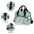 thumbnail image 5 of Lunch Bag Portable Crossbody Meal Bag Cooler Bag Insulated Lunch Bag Food Bag Handheld & Crossbody Design Green Tropical Leaf, 5 of 6