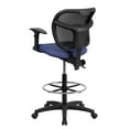 thumbnail image 3 of Mid-Back Navy Blue Mesh Back Height Adjustable Drafting Chair, 3 of 5