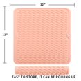 thumbnail image 2 of Alfombrilla de silicona para secar platos MicoYang Pink resistente al calor, 2 of 9