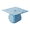 Matte Light Blue, variant on Academic Cap (White, Matte Finish) - Unisex - One Size