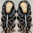 thumbnail image 4 of Bilqis Wig Women's Wavy Long Curly Hair With Natural Bangs In The Center,Women Wigs Human Hair Wigs Wavy Long Curly Hair Glueless for Black Women,Gifts for Girls Ladies Mom,Daily Party Use, 4 of 9
