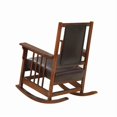thumbnail image 3 of Coaster Chaise Berçante en Bois Rembourrée Tabac et Brun Foncé, 3 of 8