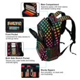 thumbnail image 5 of FORMRS Unisex Backpack Elementary School Travel Bookbag with Reflective Stripes, Pink Block Pattern, 5 of 7