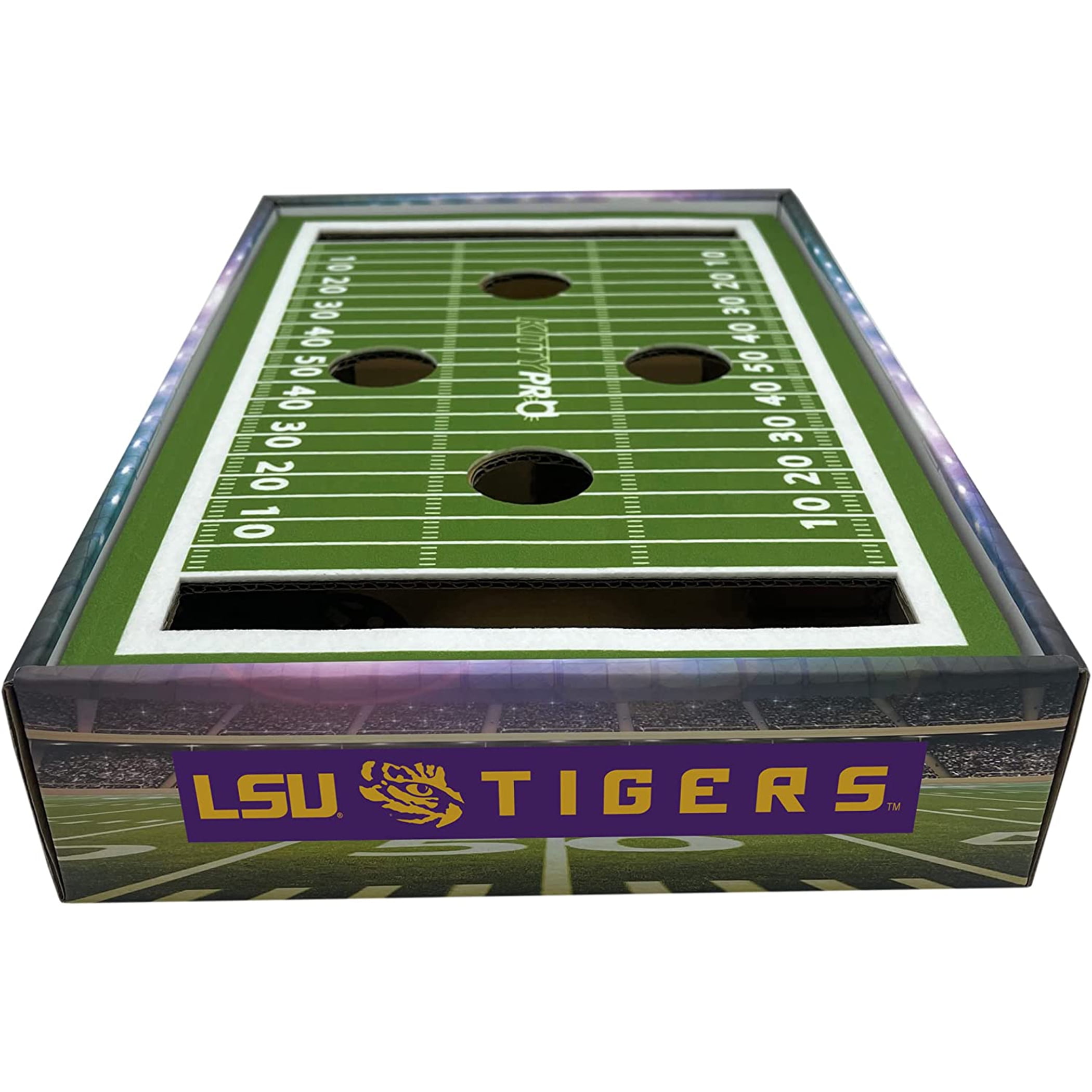 Pets First NCAA Cat Scratcher Box Football Field Designed Cat Scratcher & Lounge