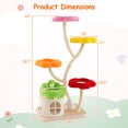 thumbnail image 3 of Gymax 64'' Multi-layer Cat Tower w/4 Colorful Flower-shaped Platforms Scratching Posts, 3 of 9