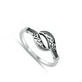 thumbnail image 4 of Filigree Swirl Mermaid Tail Ring .925 Sterling Silver Band Jewelry Female Male Unisex Size 7, 4 of 4